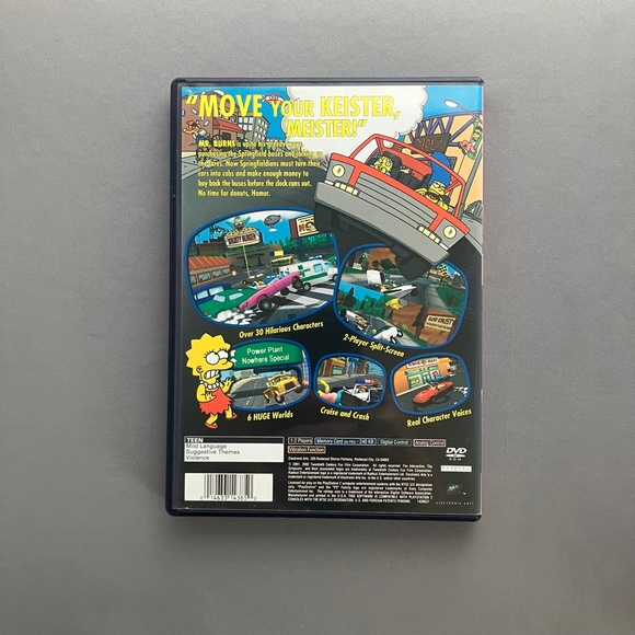 Sony PlayStation2 The Simpsons Road Rage Video Game for Teen, used, LN condition - Picture 2 of 3